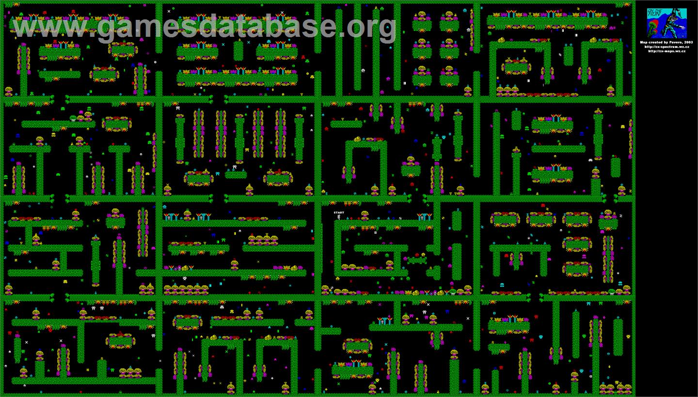On The Run - Amstrad CPC - Artwork - Map